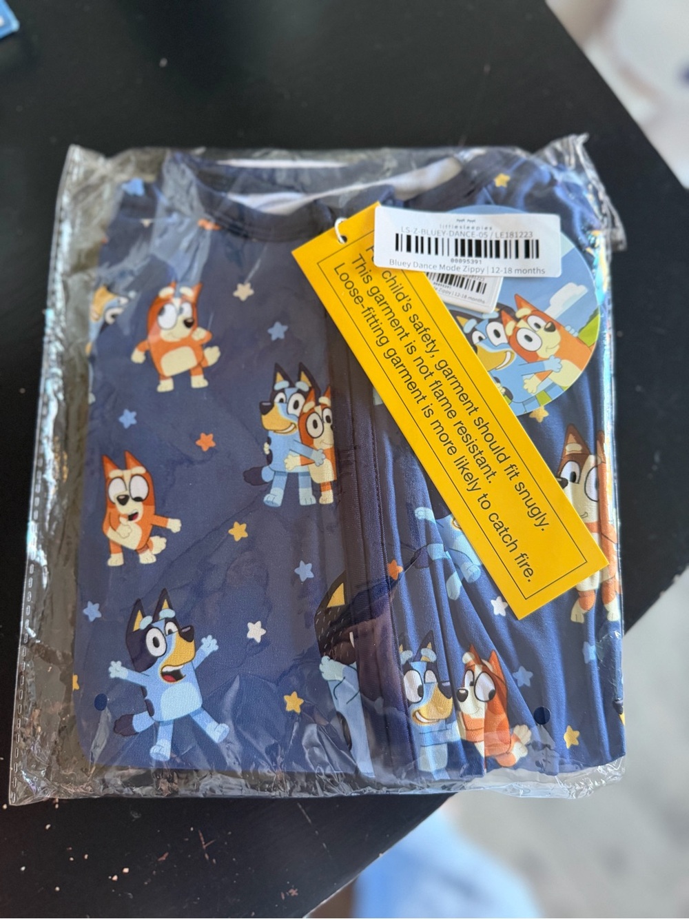Little Sleepies Bluey Long Sleeve Footie Sleeper Pajamas NWT